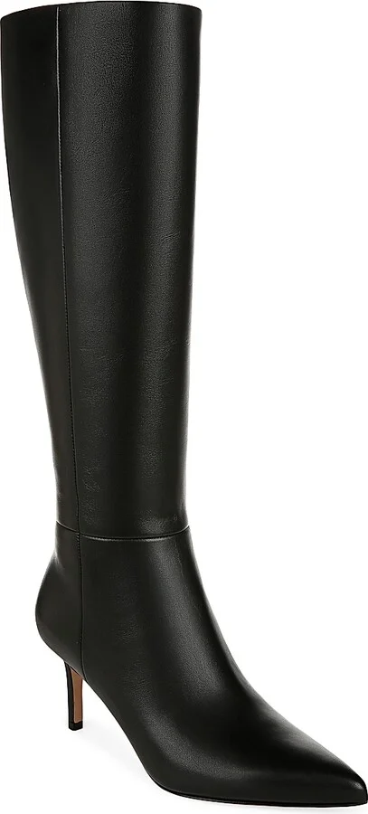 Women's Lisa 70MM Tall-Shaft Leather Boots - Black - Size 10 - Image 2