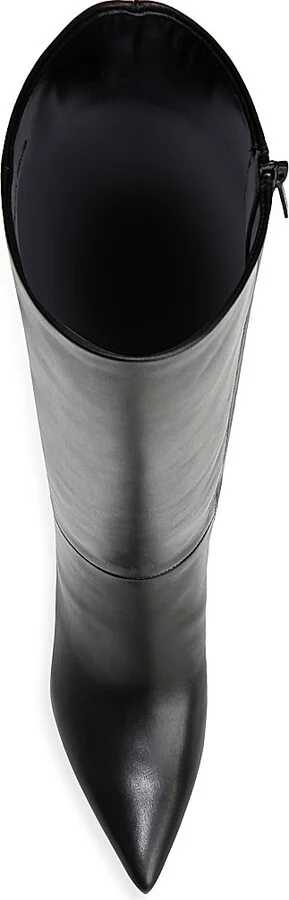 Women's Lisa 70MM Tall-Shaft Leather Boots - Black - Size 10 - Image 4