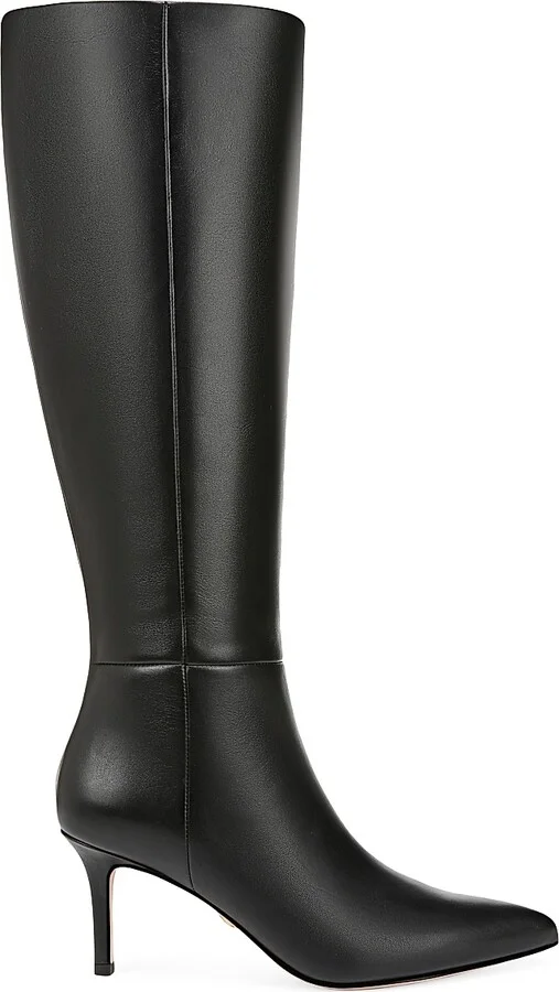 Women's Lisa 70MM Tall-Shaft Leather Boots - Black - Size 10