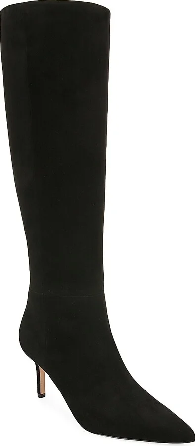 Women's Lisa 70MM Tall-Shaft Suede Boots - Black - Size 10 - Image 2