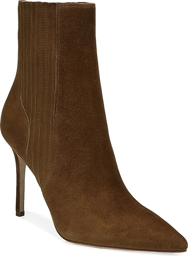 Women's Lisa 95MM Suede Ankle Boots - Black - Size 10 - Image 6