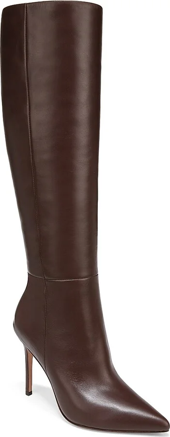 Women's Lisa Leather High-Heel Boots - Espresso - Size 9.5 - Image 2