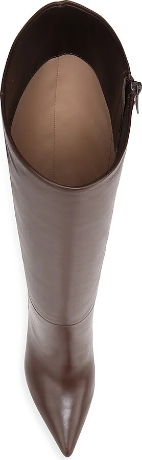 Women's Lisa Leather High-Heel Boots - Espresso - Size 9.5 - Image 5