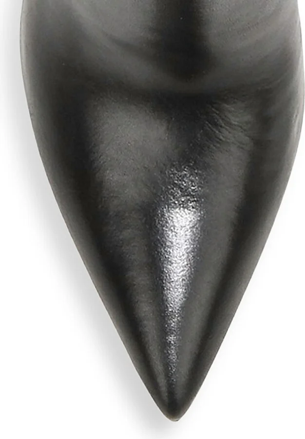 Women's Lisa Leather High-Heel Boots - Espresso - Size 9.5 - Image 8