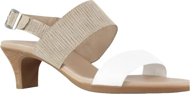 Women's Livia Sandals In White/tan Combo