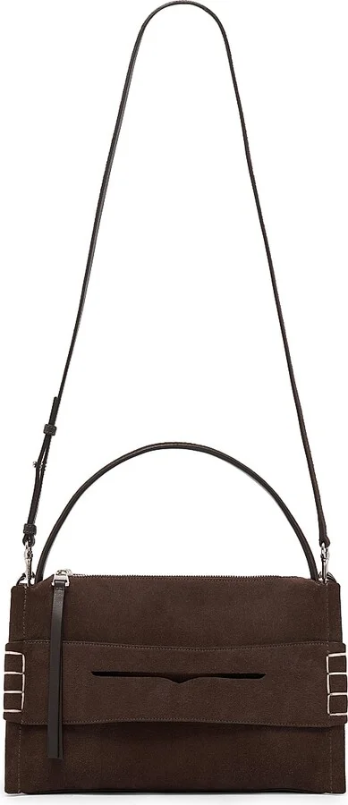 Women's Loafer Leather Top Handle Bag - Black - Image 10