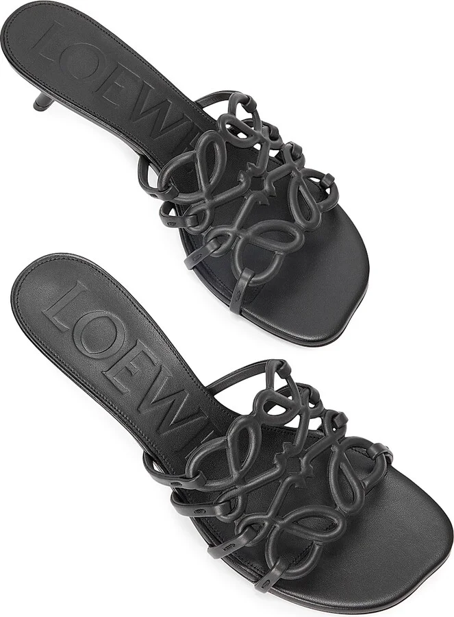 Women's LOEWE x Paula's Ibiza Petal Anagram 45MM Sandals - Black - Size 6 - Image 3