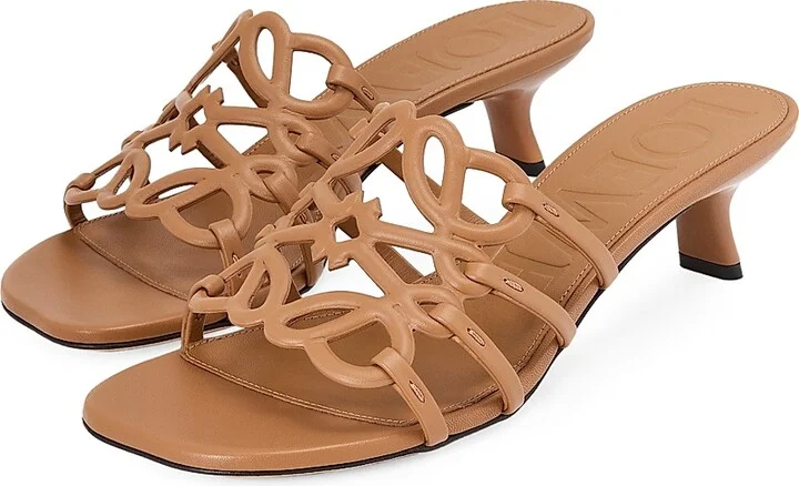 Women's LOEWE x Paula's Ibiza Petal Anagram 45MM Sandals - Black - Size 6 - Image 10