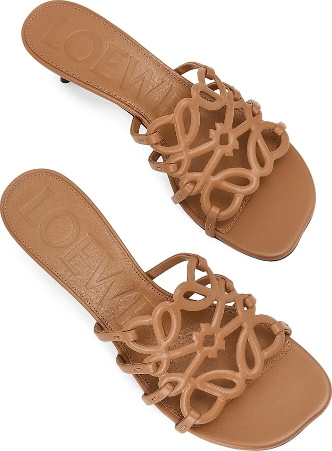 Women's LOEWE x Paula's Ibiza Petal Anagram 45MM Sandals - Black - Size 6 - Image 11