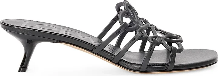 Women's LOEWE x Paula's Ibiza Petal Anagram 45MM Sandals - Black - Size 6