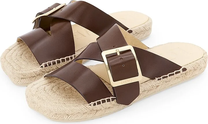 Women's LOEWE x Paula's Ibiza Petal Woven Leather Espadrilles - White - Size 6 - Image 6