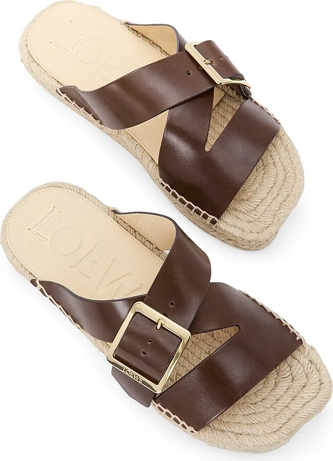 Women's LOEWE x Paula's Ibiza Petal Woven Leather Espadrilles - White - Size 6 - Image 7