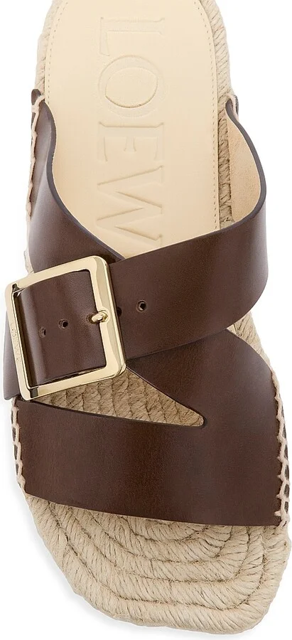Women's LOEWE x Paula's Ibiza Petal Woven Leather Espadrilles - White - Size 6 - Image 8