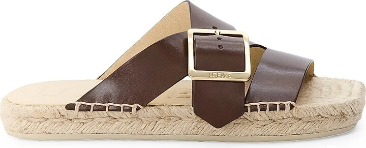 Women's LOEWE x Paula's Ibiza Petal Woven Leather Espadrilles - White - Size 6 - Image 10