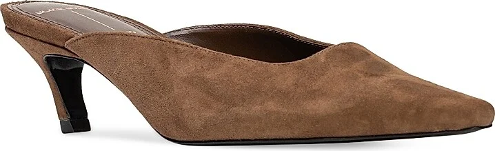 Women's Logan 50MM Heel Mules - Brown Suede - Size 6 - Image 3
