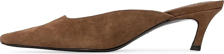 Women's Logan 50MM Heel Mules - Brown Suede - Size 6 - Image 5