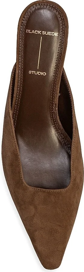 Women's Logan 50MM Heel Mules - Brown Suede - Size 6 - Image 6