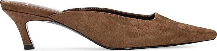 Women's Logan 50MM Heel Mules - Brown Suede - Size 6