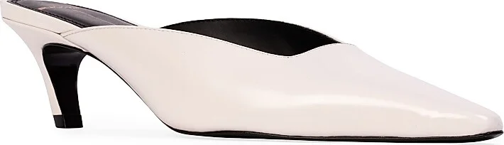 Women's Logan 50MM Kitten Heel Mules - Silver - Size 7 - Image 6