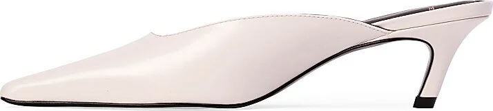 Women's Logan 50MM Kitten Heel Mules - Silver - Size 7 - Image 8