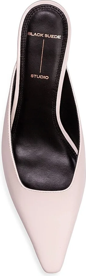 Women's Logan 50MM Kitten Heel Mules - Silver - Size 7 - Image 9