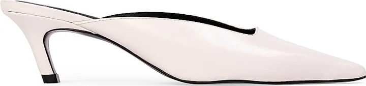 Women's Logan 50MM Kitten Heel Mules - Silver - Size 7 - Image 11