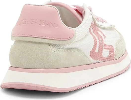 Women's Logo Colorblocked Low-Top Sneakers - White Pink - Size 5 - Image 3