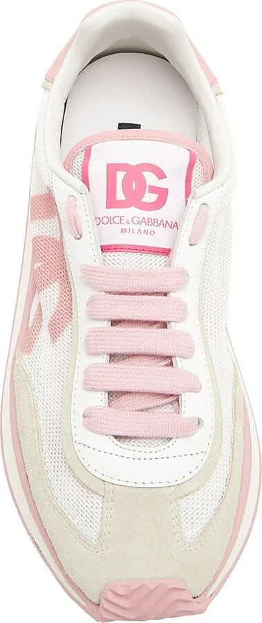 Women's Logo Colorblocked Low-Top Sneakers - White Pink - Size 5 - Image 5