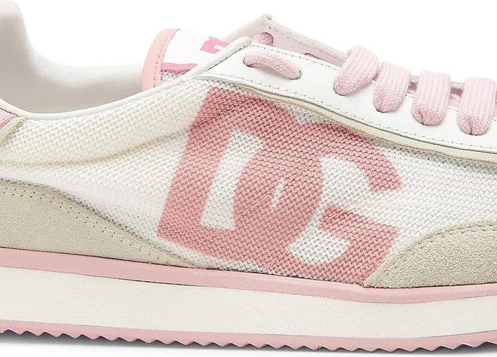 Women's Logo Colorblocked Low-Top Sneakers - White Pink - Size 5 - Image 6