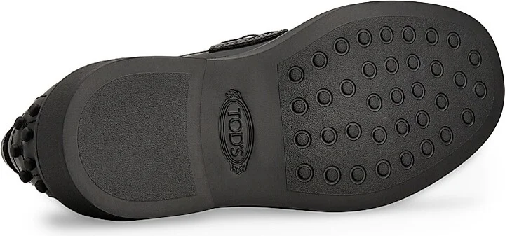 Women's Logo-Detailed Leather Penny Loafers - Nero - Size 5 - Image 4