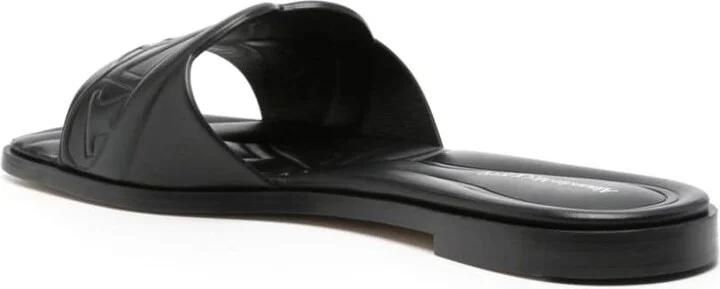 Women's Logo-Embossed Leather Sandals - Image 3
