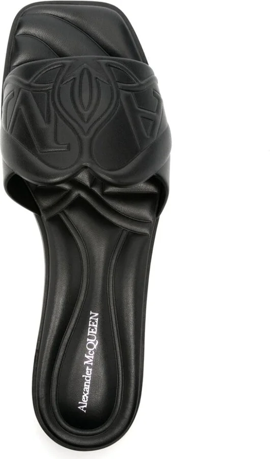 Women's Logo-Embossed Leather Sandals - Image 4
