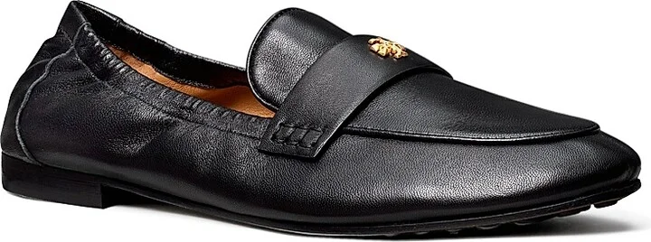 Women's Logo Leather Ballet Loafers - Perfect Black - Size 10 - Image 2