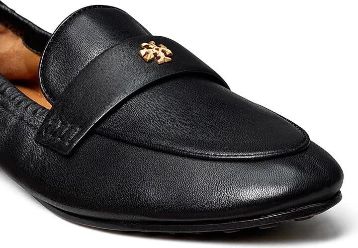 Women's Logo Leather Ballet Loafers - Perfect Black - Size 10 - Image 5