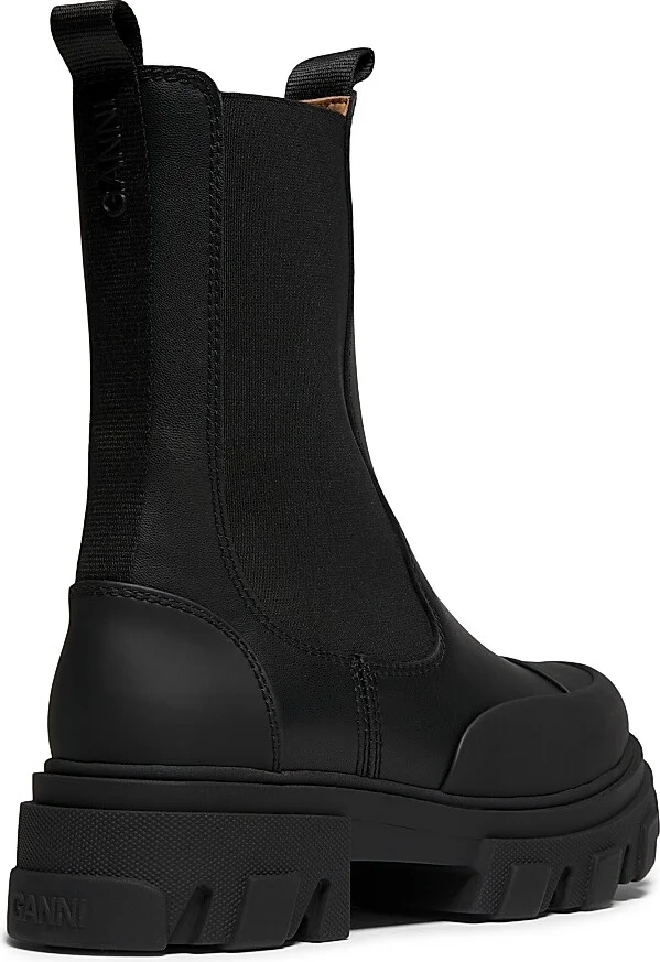 Women's Logo Leather Chelsea Boots - Black - Size 5 - Image 3