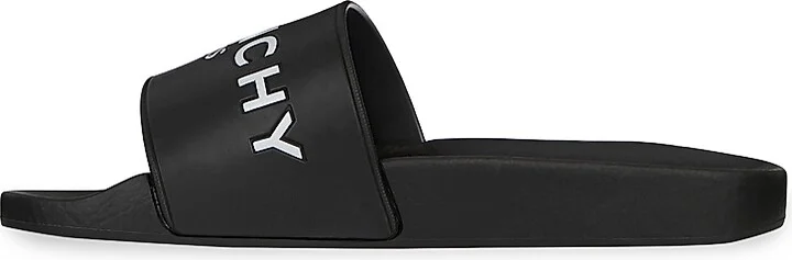 Women's Logo Pool Slides - Black - Size 5 - Image 2