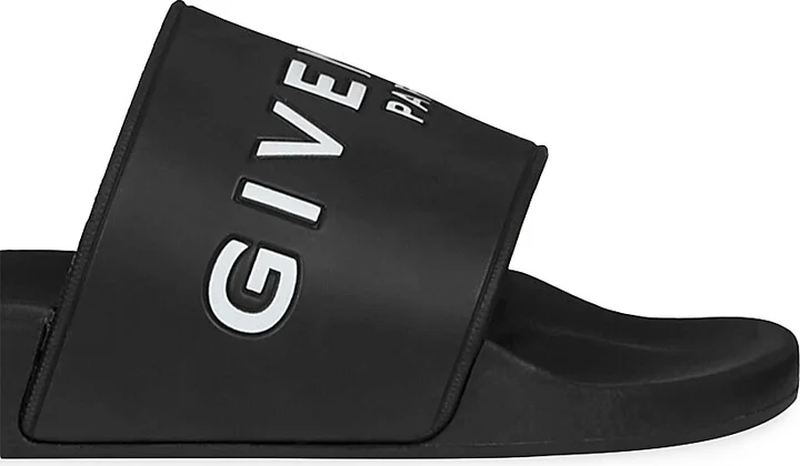 Women's Logo Pool Slides - Black - Size 5 - Image 6