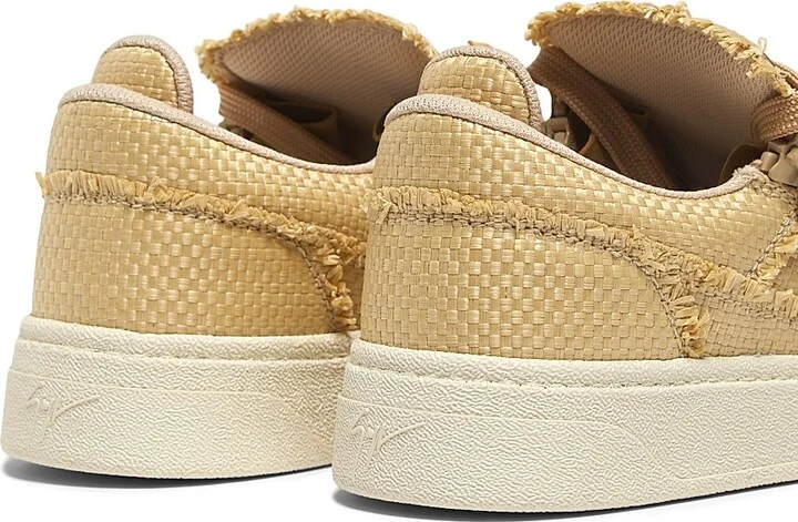 Women's Logo Raffia Sneakers - Naturale - Size 5 - Image 3