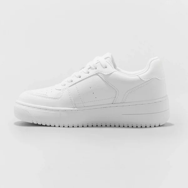 Women's Lola Lace-Up Sneakers - Wild Fable™ : Faux Leather, Cushioned Insole, Textured Outsole - Image 2