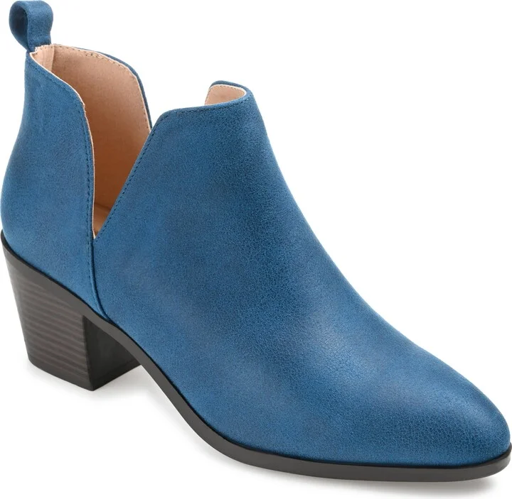 Womens Lola Pull On Stacked Heel Booties