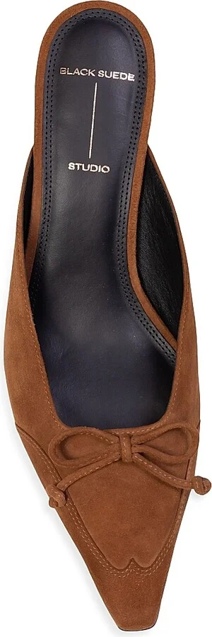 Women's Lolita 50MM Suede Mules - Tobacco Suede - Size 5 - Image 6