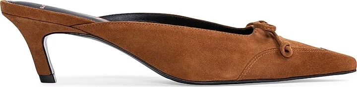 Women's Lolita 50MM Suede Mules - Tobacco Suede - Size 5