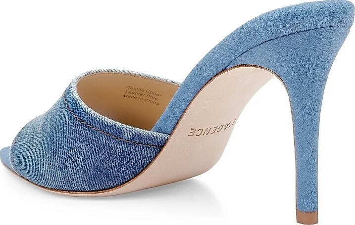 Women's Lolita 85MM Mule Sandals - Blue Denim - Size 6.5 - Image 3