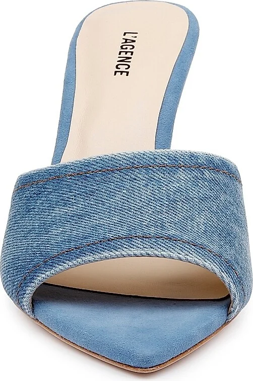 Women's Lolita 85MM Mule Sandals - Blue Denim - Size 6.5 - Image 4