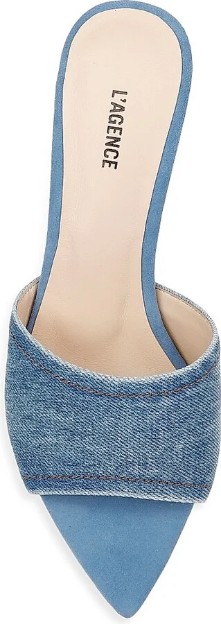 Women's Lolita 85MM Mule Sandals - Blue Denim - Size 6.5 - Image 5