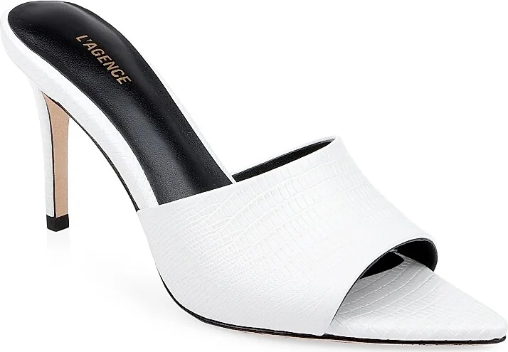 Women's Lolita 85MM Mule Sandals - Ivory Lizard - Size 5 - Image 2