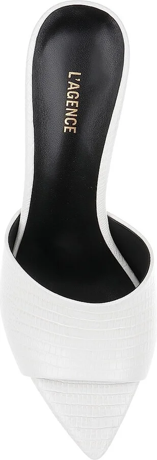 Women's Lolita 85MM Mule Sandals - Ivory Lizard - Size 5 - Image 4