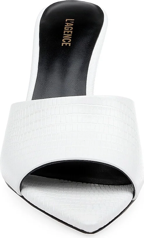 Women's Lolita 85MM Mule Sandals - Ivory Lizard - Size 5 - Image 5