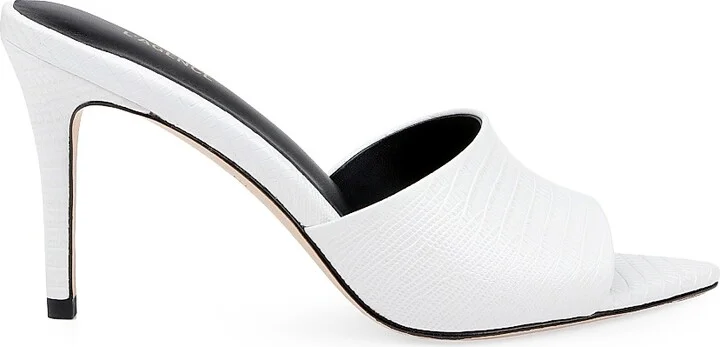 Women's Lolita 85MM Mule Sandals - Ivory Lizard - Size 5