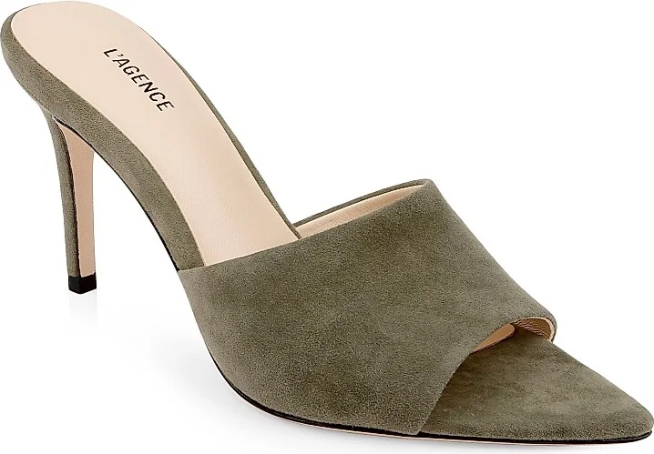 Women's Lolita V 90MM Suede Mules - Green Suede - Size 5 - Image 2